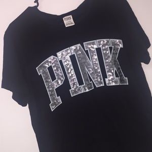 VS PINK Sequin T Shirt